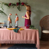 Long Fringe Tablecloth |