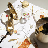 Velvet Ice Bucket and Tongs |