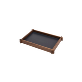 Structura Leather & Wood Long Rectangular Large Tray |