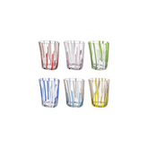 Bora Stripes Set of 6 Glasses - Dining Room |