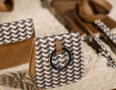 Leather biscuit pocket |