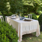 Long Fringe Tablecloth | 