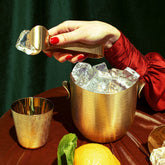 Velvet Ice Bucket and Tongs | 