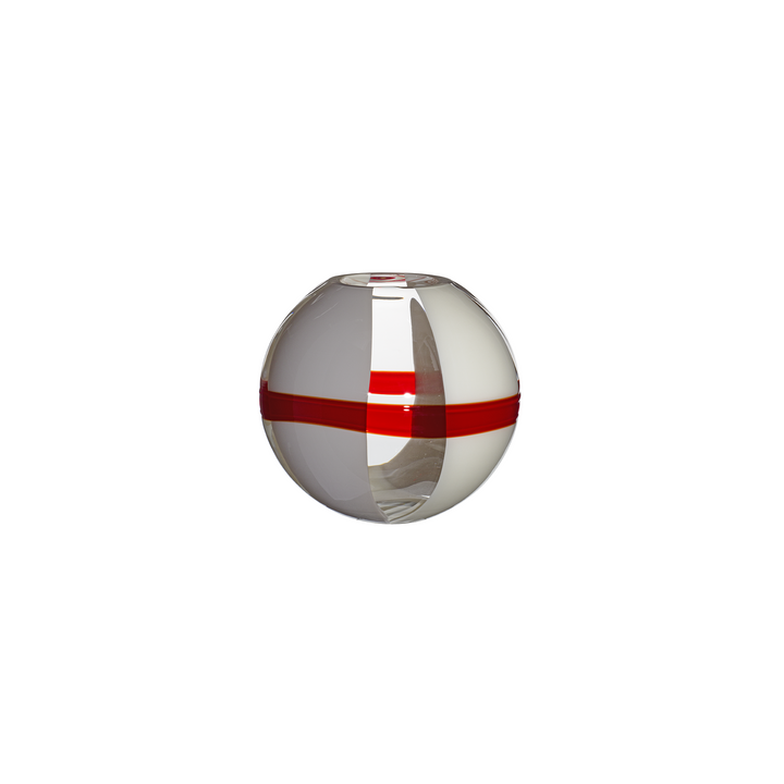 Sfera White Red Vase