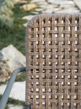 Straw Outdoor Chair with Arms | 