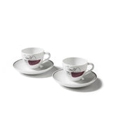 Service Prunier - 2 cups and 2 saucers - Bicchieri | 